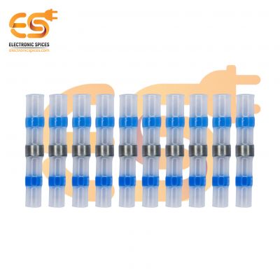 SST-S31 Tin Ring Heat Shrinkable Terminal Nylon Tube Blue Colour 10pcs